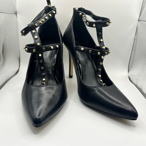Black Studded Heels by Banana Republic